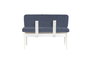 Hanah Home Banco Dark Blue, White 110 cm ancho, 85 cm alto, 40 cm profundidad, Tara de partículas y Lino